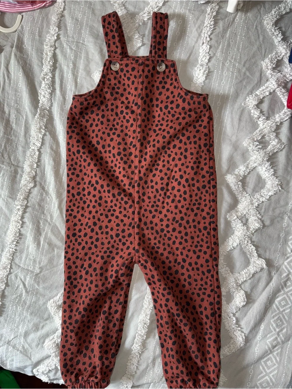 Old Navy Rust Leopard-Print Overalls for Kids